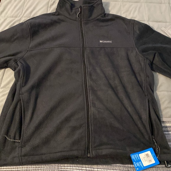 Columbia Black Crew Neck Sweater w Zipper, Brand New with tags - Picture 2 of 4